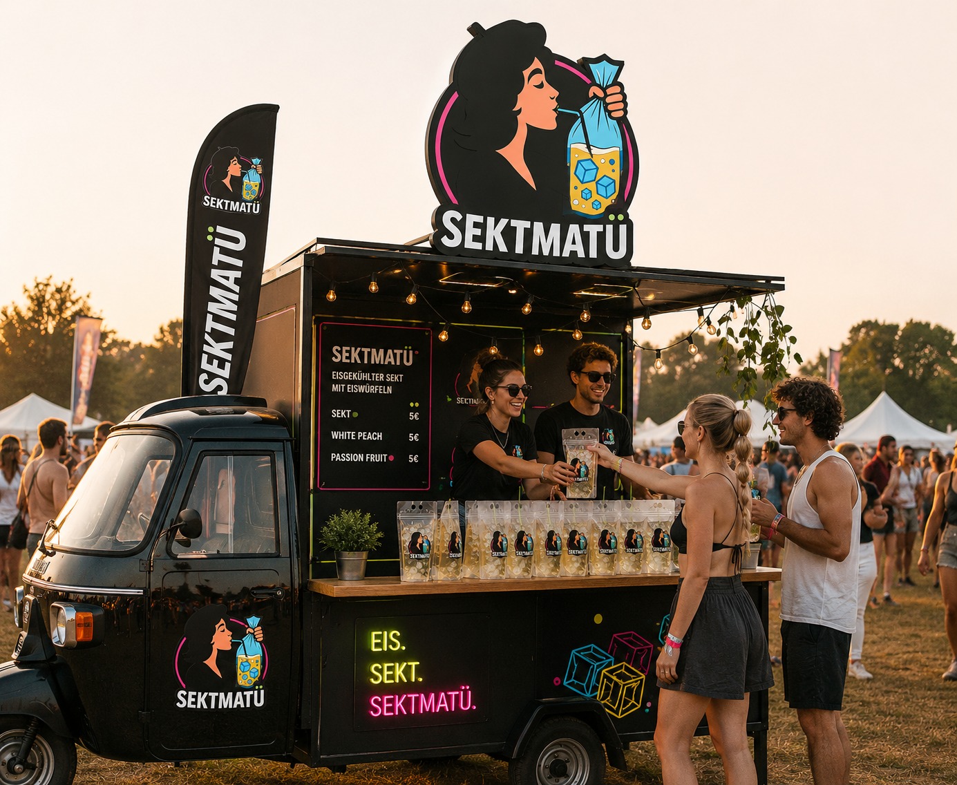 Sektmatü Foodtruck auf dem Festival