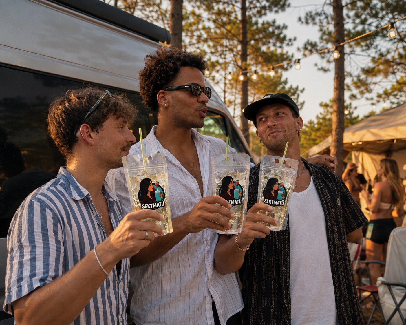Das Sektmatü Team auf dem Festival